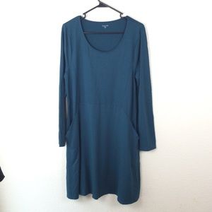 Garnet Hill Tencel Pockets Midi Dress